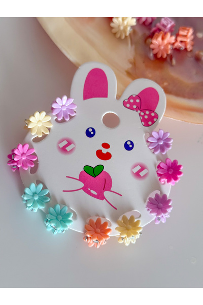 PURPLE'S BİR TUTAM MUTLULUK مجموعة من 10 مشابك على شكل زهرة صغيرة مقاس 0.5 سم...