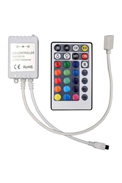 V-TAC Controler bandă LED RGB cu telecomandă cu 26 de butoane, DC 12-24V, 10A