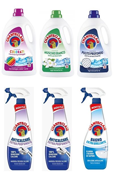 chante clair Set 6 Chanteclair Mixed: 1x Color laundry liquid, , 1575ml, 35 washes, 1x White Musk laundry liquid, , 1575m