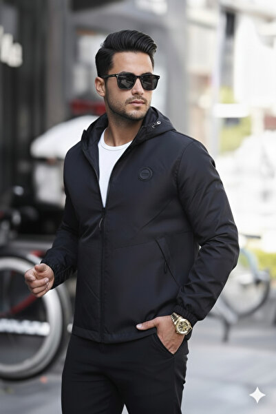 Bossago Ανδρικό μπουφάν με κουκούλα αδιάβροχο και αντιανεμικό ελαφρύ