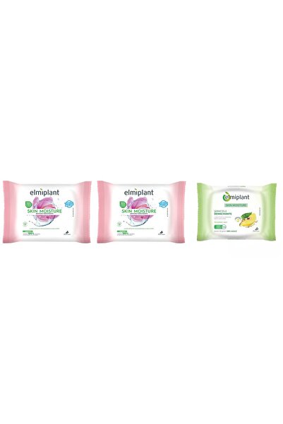 ELMIPLANT Set 3 Mixt: 2x Servetele demachiante ten uscat sensibil Skin Moistu...