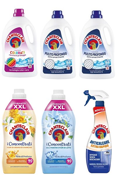 chante clair Set 6 Chanteclair Mixed: 1x Color laundry liquid, , 1575ml, 35 washes, 2x Deep Cleaning Laundry Liquid