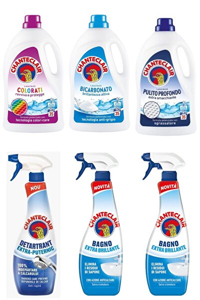 chante clair Set 6 Chanteclair Mixed: 1x Color laundry liquid, , 1575ml, 35 washes, 1x Bicarbonate laundry liquid, , 157
