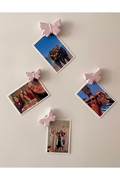 Nouis El yapımı kelebek temalı seramik magnet seti