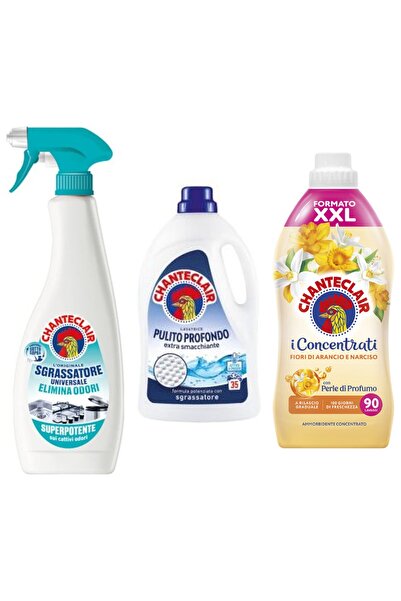 chante clair Set 3 Chanteclair Mixed: 1x Universal Anti-Odor Spray, , 600 ml, 1x Deep Cleaning Laundry Liquid