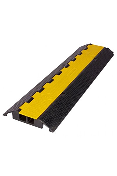 Afx Rampă de protecție cabluri cu 2 canale, cu capac galben, 10T, 935x255x55 mm