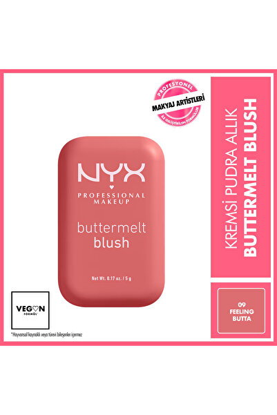 NYX Buttermelt Blush Kremsi Pudra Allık 09 Feelin Butta