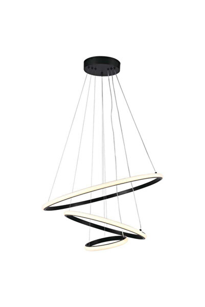 V-TAC Lustră LED 32W 3000K Negru, 3880 lm, 600x1000 mm