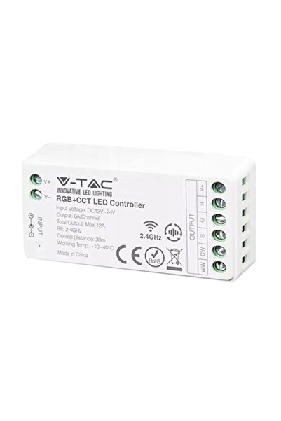 V-TAC Controler Wi-Fi pentru bandă LED RGB+Alb, DC 12-24V, 12A