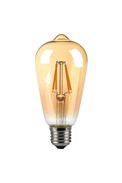 V-TAC Bec LED ST64 E27 4W cu filament, 2200K Alb Cald, Stil Edison