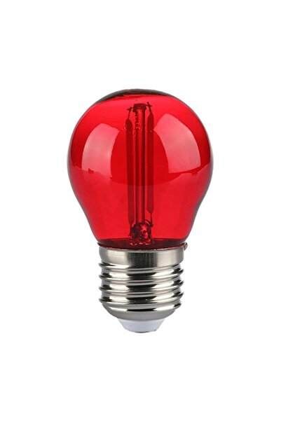 V-TAC Bec LED G45 E27 2W cu filament, lumină roșie