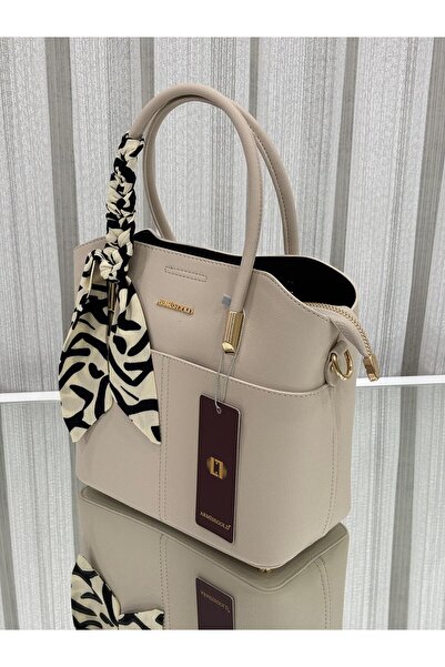 A.N BAG Çok Gözlü Askılı Fularlı Kadın El ve Omuz Çantası