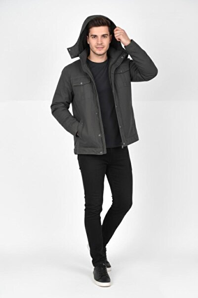 DYNAMO Men's Hooded Canvas Sports Coat M2635 Bgl-St04916