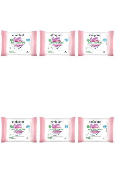 ELMIPLANT Set of 6 x Skin Moisture dry and sensitive skin cleansing wipes, 25...