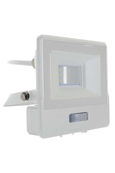 V-TAC Proiector LED de 10W cu senzor de mișcare, 6400K, IP65, Alb
