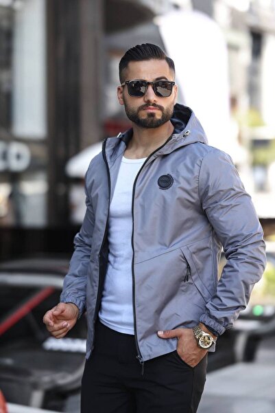 Bossago Men's Hooded Water and Windproof Transitional Jacket