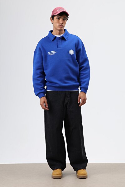 VAMOSCLO Φούτερ με λαιμόκοψη πόλο, με στάμπα, που πλένεται, Saks