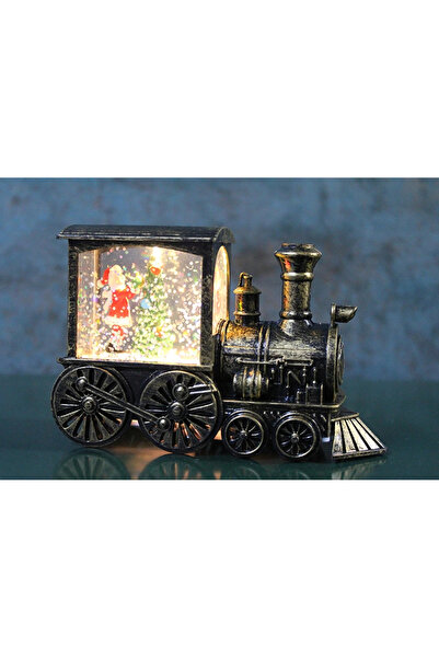 Leyloş Trenli Yılbaşı Işıklı Kar Küresi Model 2