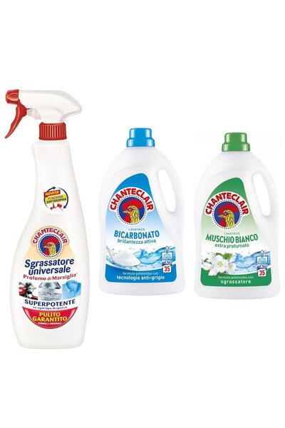 chante clair Set 3 Chanteclair Mixt: 1x universal Marsilia , 600 ml, 1x lichid rufe Bicarbonat, , 1575ml, 35 spal