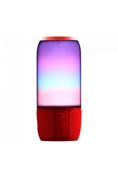 V-TAC Bluetooth LED колонка 2x3W RGB, USB/TF/AUX, червена