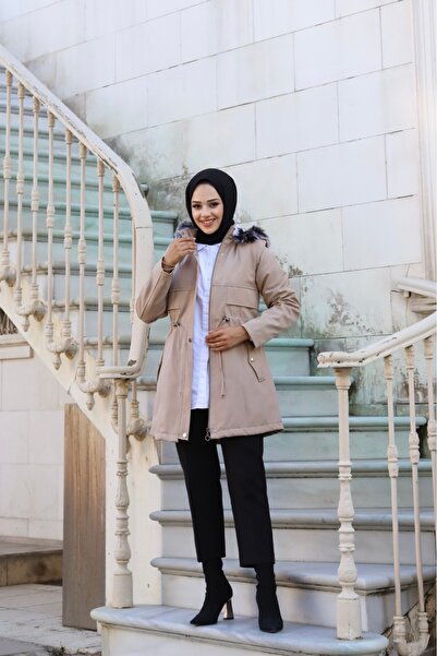 Vibeys Moda Зимовий пальто та куртка з хутряною підкладкою та водонепроникним покриттям