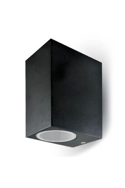 V-TAC Aplica de perete din aluminiu negru 2x GU10 IP44