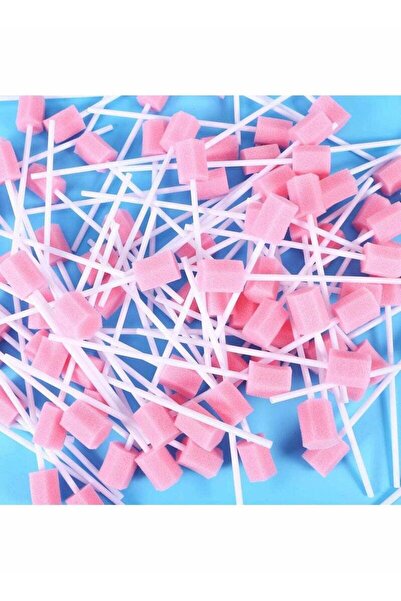 Generic 100 Disposable Oral Care Sponge Swabs for Effective Teeth Cleaning and Fresh Breath
