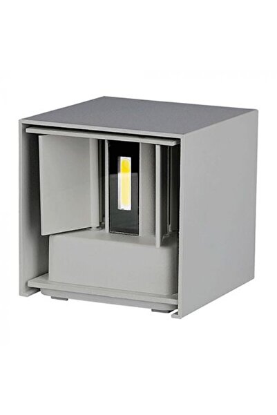 V-TAC Plafonieră LED 12W IP65, Alb Cald 3000K, Pătrată, Gri