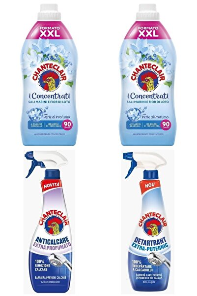 chante clair Set 4 Chanteclair Mixed: 2x Lotus Flower Sea Salts, 1800 ml, 90 washes, 1x extra anti-limescale