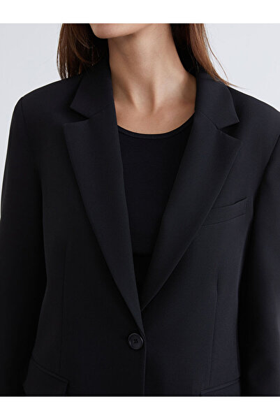 LC Waikiki Black Crepe Women's Blazer Jacket