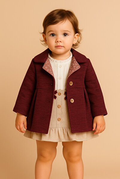 PARK BEBE Baby Girl Salopet Skirt White Shirt Jacket Suit Jacket Lining Is Ethnic Patterned 3 Pieces