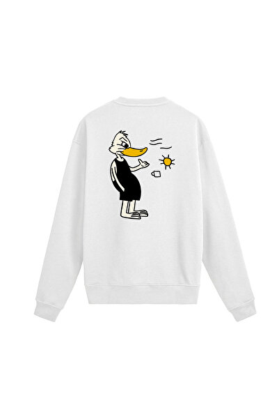 Colermi Back Printed Cartoon Duck Design Sweatshirt