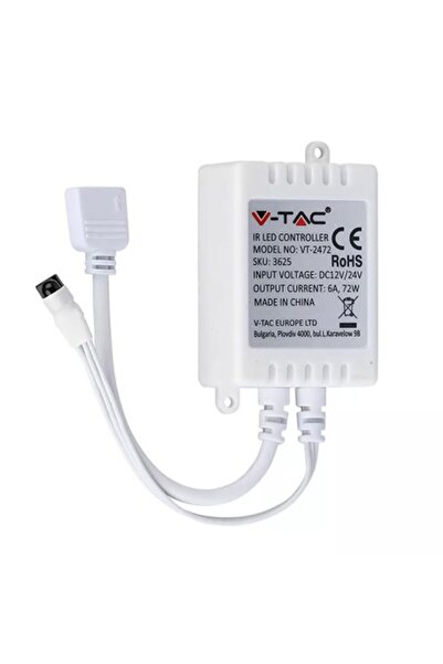 V-TAC Controler LED RGB cu 24 de butoane, 12/24V, 72W