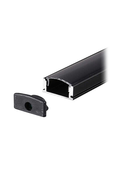 V-TAC Profil LED din aluminiu negru 2m 17.4 x 7 mm