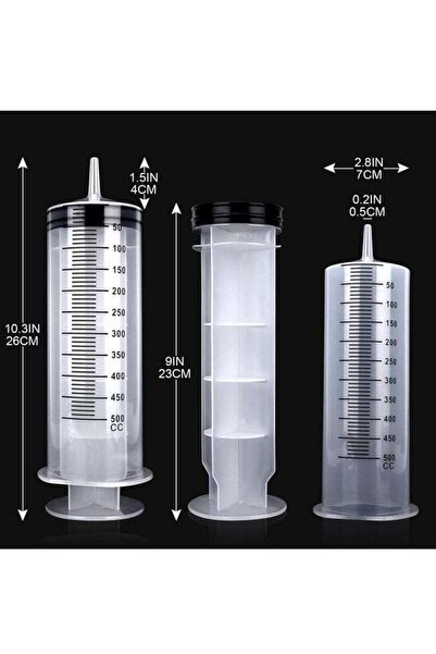 Generic Plastic Syringe with Tube 500ml - Extra Large with Tip Adapter (Individually Sealed)