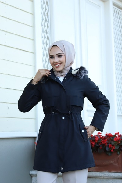 Vibeys Moda Winter Coat & Jacket with Fur Inside and Waterproof