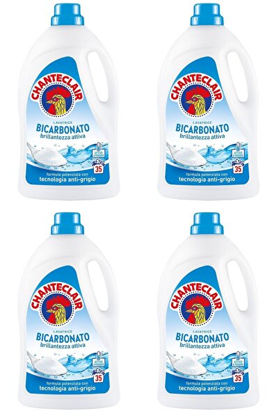 chante clair Set of 4 x Liquid Laundry Detergent with Bicarbonate, Chanteclair, 1575ml, 35 washes