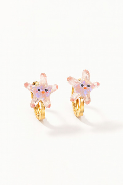 MakeWell Hello Kity Teddy Bear Pikachu Star Design Earrings for Non-Pierced Ears