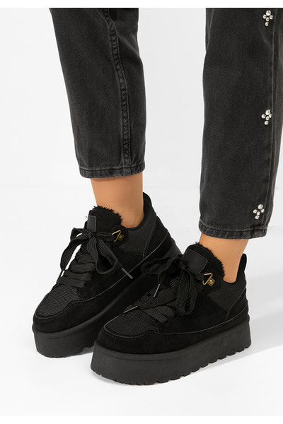 B T Shoes Sneakers με πλατφόρμα Isariel μαύρα