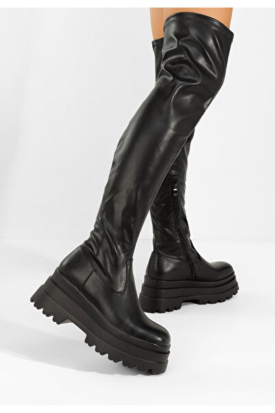 B T Shoes Ψηλές μπότες Melyna V2 Μαύρα