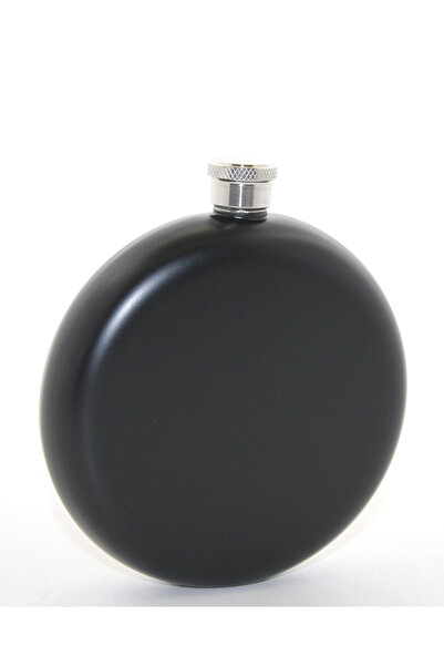 KTT Stainless Steel Round 8 oz Single Flask Black Color Stylish Designed Functional Product