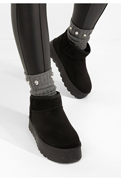 B T Shoes Zenaria black platform ogg boots
