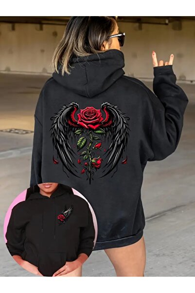 LAYORA هودي من الصوف بثلاثة خيوط - موديل شتوي مريح ودافئ وأنيق