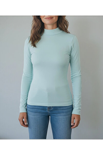 LUAN Women's Suitcase-Type Blouse, with Collar, Slimfit, Green, BL40-VERDE-S