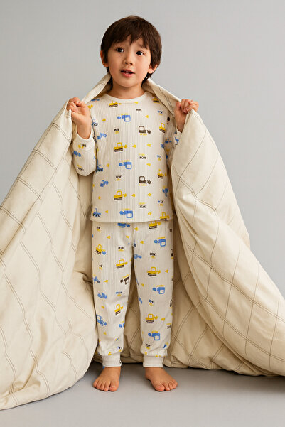 ESİLA KİDS Boy's Pajama Set Long Sleeve Printed 4-9 Years