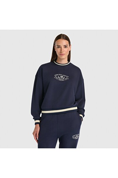 New Balance NB Lifestyle Дамска суитшърт Kadın Lacivert Sweatshirt - WNC3501