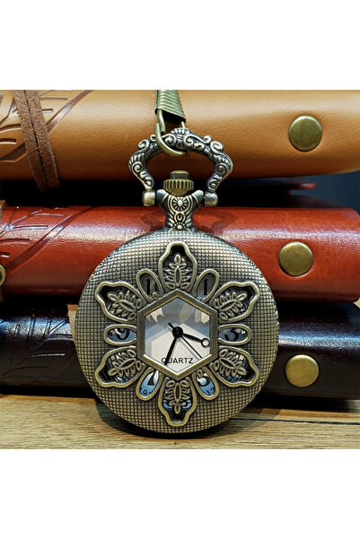 KTT Flower Design Pocket Watch with Chain Stylishly Designed Functional Product