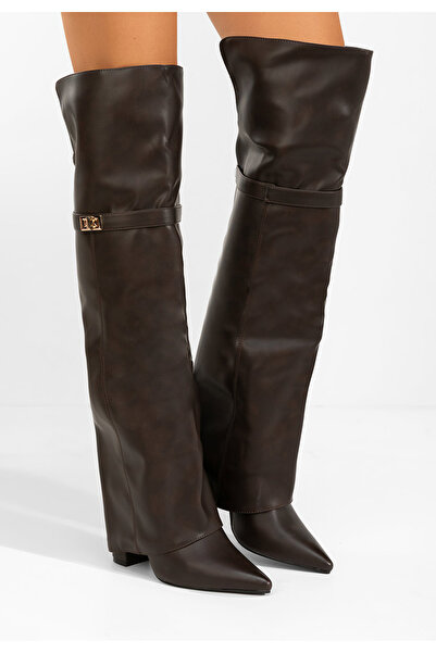 B T Shoes Crisia brown over-the-knee boots