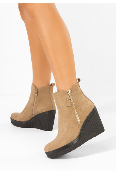 B T Shoes Μποτακια πλατφορμεσ Charlet V2 χακι