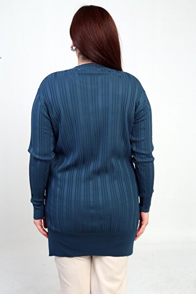 By Saygı Γυναικεία μπλούζα τουνίκ με πέτρινη λεπτομέρεια στο πλάι, μεγάλο μέγεθος